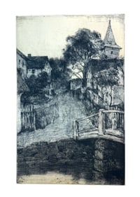 Max Pollak (American, 1886-1970), "Eden in Dorf" Etching
