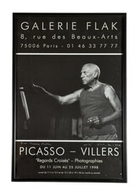 PICASSO - VILLERS Gallery Poster 1998 Exposition Galerie Flak San francisco