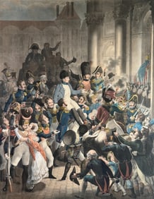 After Auguste Jaques Regnier (1787-1860) "Napolean Return to Paris" Lithograph