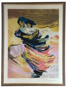 David Alfaro Siqueiros(Mexican, 1896-1974) "Fugo" Signed Lithograph