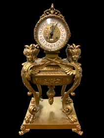 French Louis XV Style 19th Century Gilt-Bronze with key