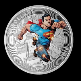 (Lot of 2) 2015 $20 Fine .9999 Silver Proof Superman Coin Royal Mint Action Comics
