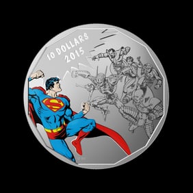 (Lot of 2)2015 Canada $10 Superman DC Comics Originals Gauntlet Silver .9999 Coin Royal Canadian