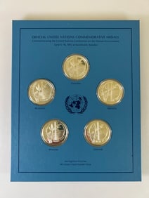 1972 U.N.Conference on the Human Environments Sterling Silver Proof Medal Set