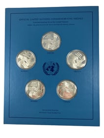 1972 U.N. Art at the United Nations Sterling Silver Proof Medal Set