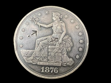 1876-S Silver Trade Dollar (Chop Marks)