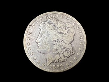 1892-CC Morgan Silver Dollar