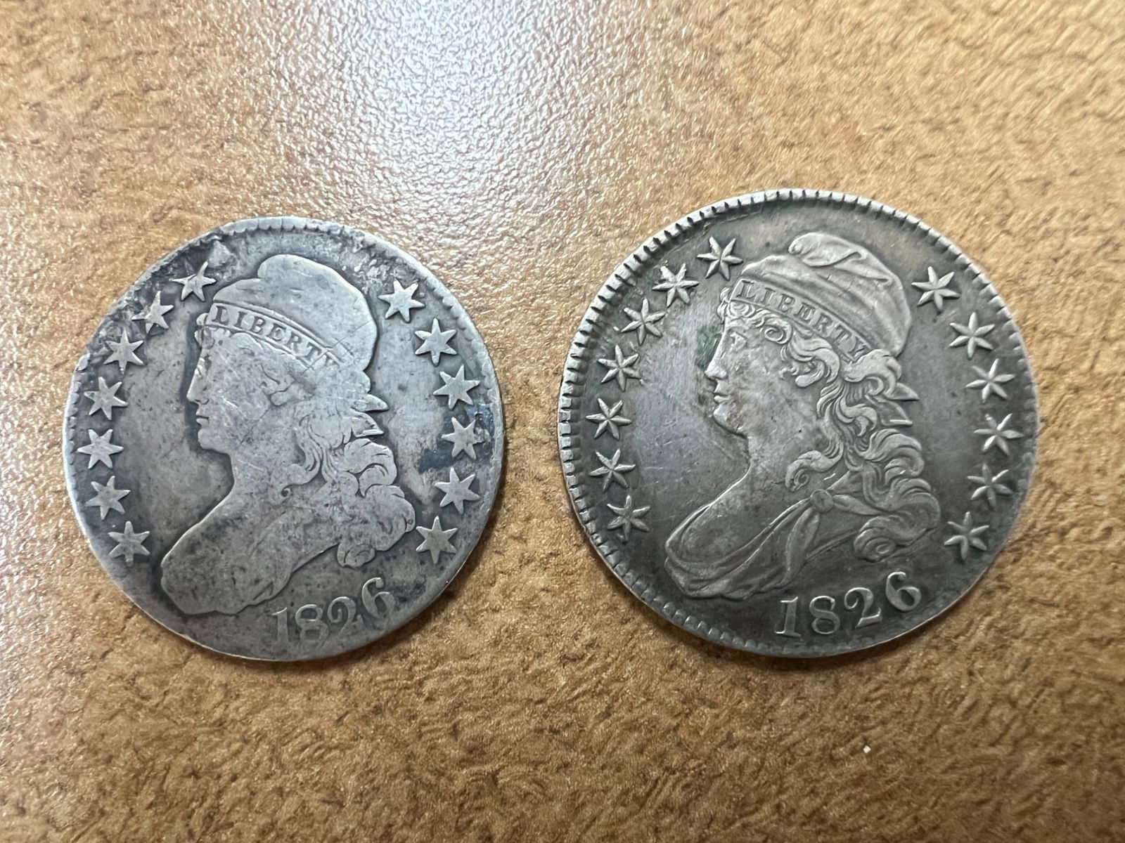 1826 CAP BUST HALF DOLLAR LOT OF 2 (1 of 2)