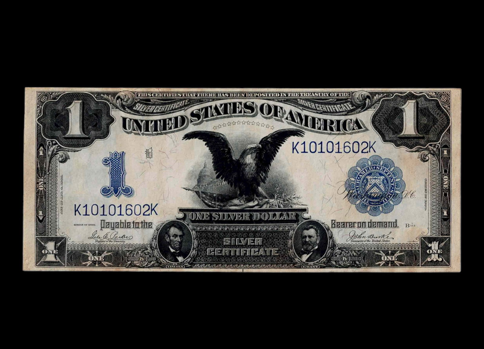 1899 $1 "Black Eagle" Silver Certificate (1 of 2)