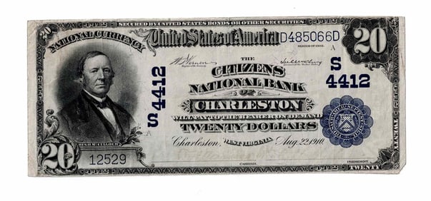 1905 $20 Charleston, Illinois National Currency