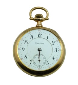 14K Hamilton Gr 950 23J Pocket Watch Cir. 1911
