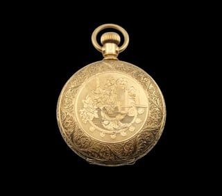 Rare 1882 Waltham Seaside Gold Filled Pocket Watch