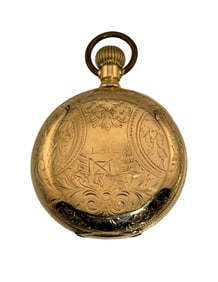 Rare Illinois Watch Co. 1899 "BUNN SPECIAL" 14K pocket watch SZ 18S
