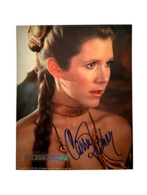 Star Wars Carrie Fisher Signed 8 x 10 Photograph Celebration