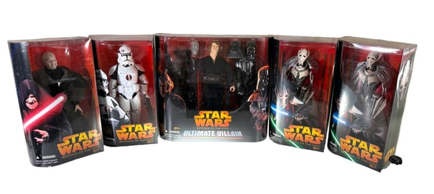 (Lot of 5) Star Wars Hasbro Revenge of the Sith 12" Action Figures