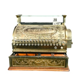 National Cash Register Brass Model 359 Gregory House Circa 1911.