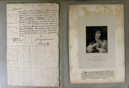 John Ogilby (Scottish, 1600-1676) engraving and signed folio dated 1671