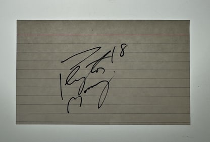 Peyton Manning Signed Index Card