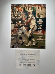 Dan Marino/Fran Takenton Signed 8 x 10 Photo COA