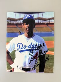 MLB Dodger Signed Bill North Print