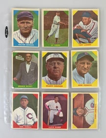 1960 Fleer Baseball 10 Cards including Cy Young
