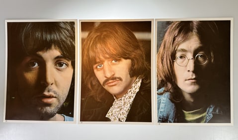 (lot of 3) Vintage The Beatles White Album Original Insert 1968 Vinyl Record