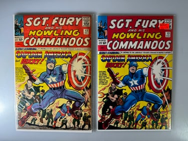 Sgt. Fury And His Howling Commandos #13 and Reprint Copy Raw Key Issue