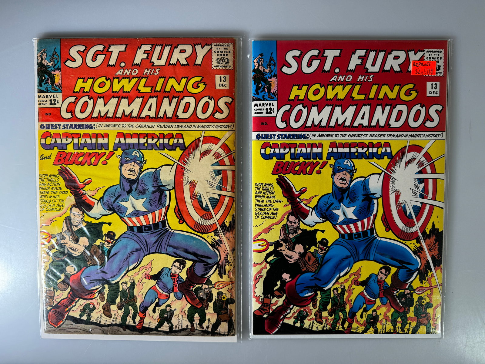 Sgt. Fury And His Howling Commandos #13 and Reprint Copy Raw Key Issue (1 of 3)