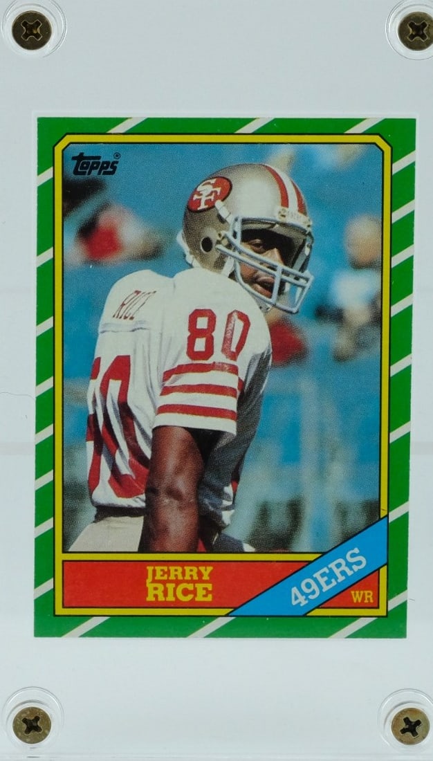 1986 Topps Football Jerry Rice RC Ungraded High Grade (1 of 2)