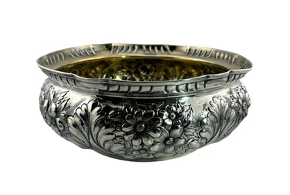Gorham Repousse Sterling Silver Center Bowl Circa 1892