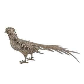 Peruvian Sterling Silver Pheasant figure