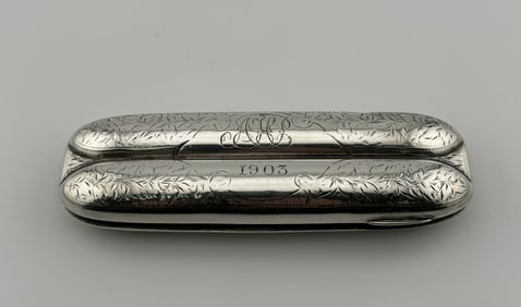 Vintage Sterling Silver Cigar Case
