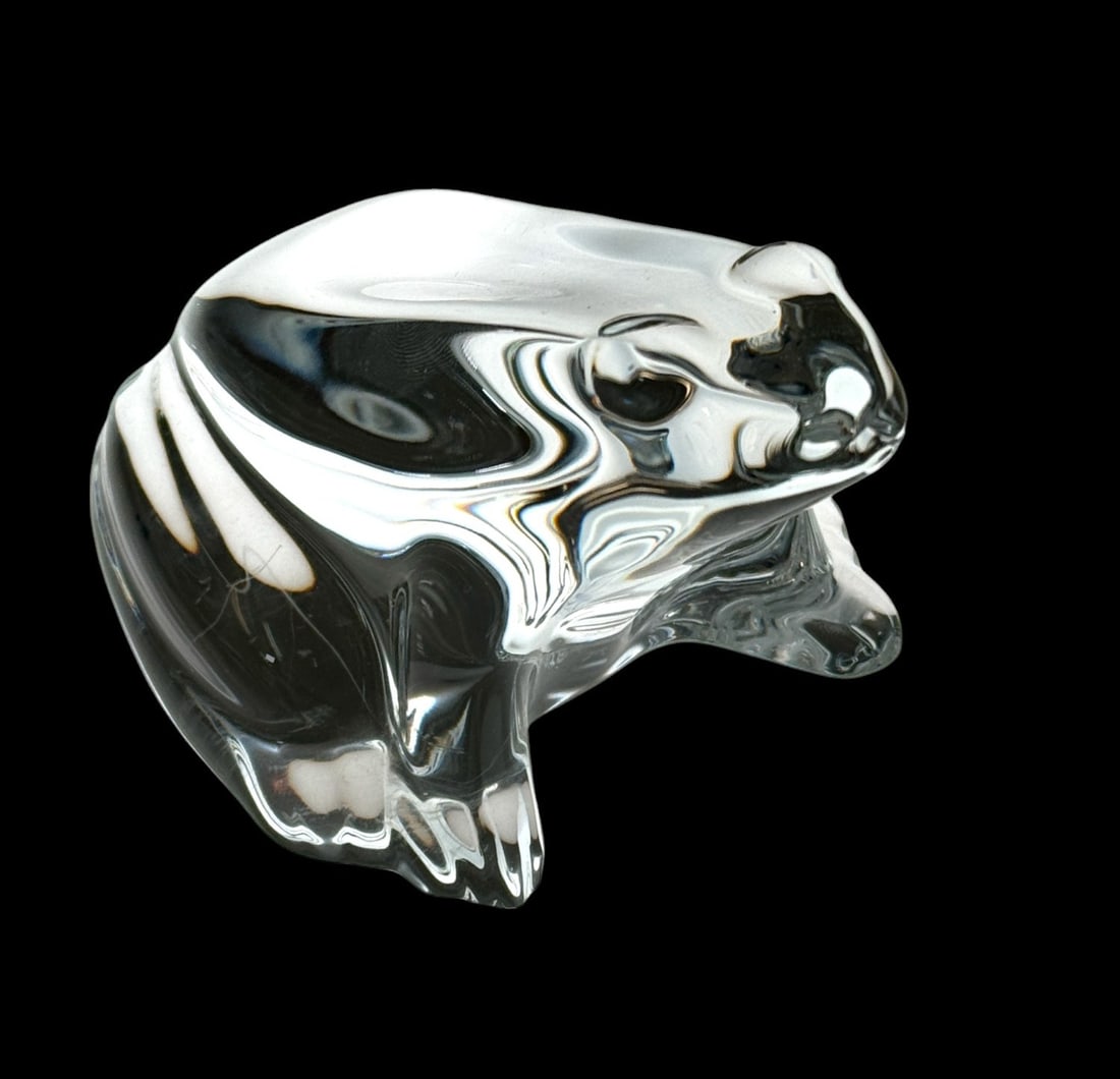 Baccarat Frog Crystal Sculpture (1 of 3)