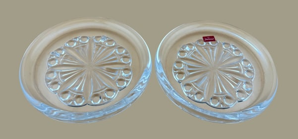 Pair of Baccarat Rosace Decanter Stand