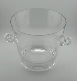 Tiffany & Co Crystal Ice Bucket Turned Handle