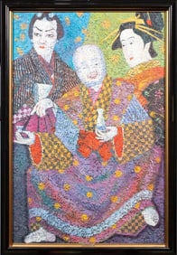Manuel de Arce (Spanish/American, 20th century) "Japanese Kabuki Figures" 1966
