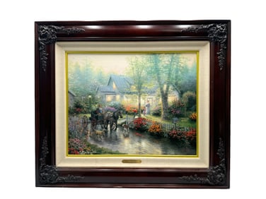Thomas Kinkade  (American, 1947-2012) "Sunday Outing" Limited 980 Print with COA