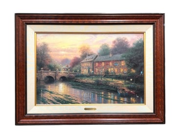 Thomas Kinkade  (American, 1947-2012) "Lamplight Lane III" Limited 2750 Print with COA