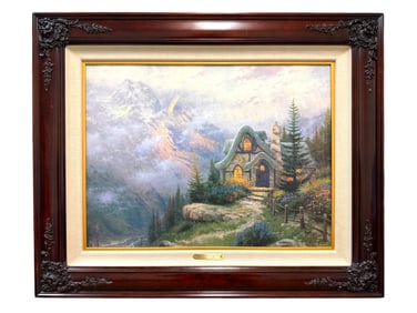 Thomas Kinkade  (American, 1947-2012) "Sweetheart Cottage III" limited 1650 Print with COA