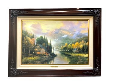 Thomas Kinkade  (American, 1947-2012) "Simple Times" Limited 3450 Print with COA