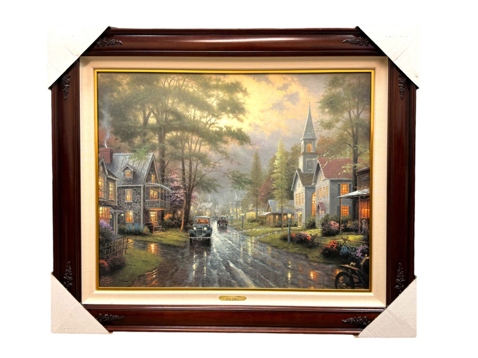 Thomas Kinkade  (American, 1947-2012) "Hometown Memories III" Limited 2950 Print with COA (1 of 3)
