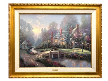 Thomas Kinkade  (American, 1947-2012) "Spring Gate II" Limited 3450 Print with COA