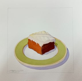 Gary Bukovnik (American, b. 1947) "Piece of Cake" Watercolor