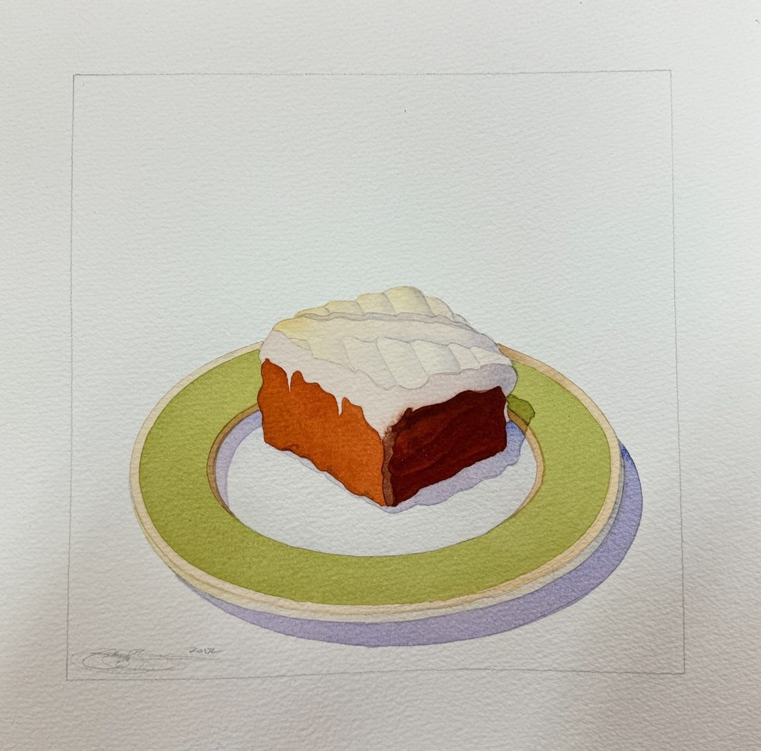 Gary Bukovnik (American, b. 1947) "Piece of Cake" Watercolor (1 of 2)