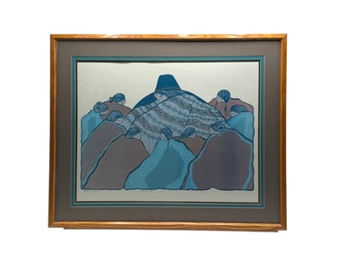 Amado Maurilio Pena (b. 1943) Signed Color Lithograph " Cuentista"