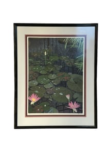 Artist Proof Colored Lithograph "Lotus" Signed Print