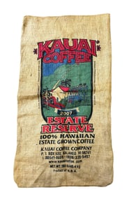VTG Kauai Coffee "2007 Estate Reserve Coffee" Burlap Sack