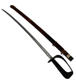 U.S. Pre-WWI Rare M-1905/06 Experimental Saber With Rare Officer’s Pigskin Leather Scabbard