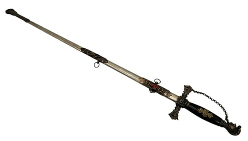 Knights Templar Masonic Ceremonial Sword by Henderson  Ames Co.