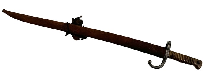 French Model 1866 Military Chassepot Bayonet.  Circa late 1800s